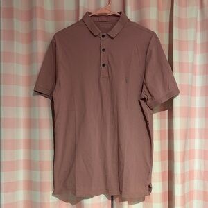 AllSaints Short Sleeve Polo Shirt